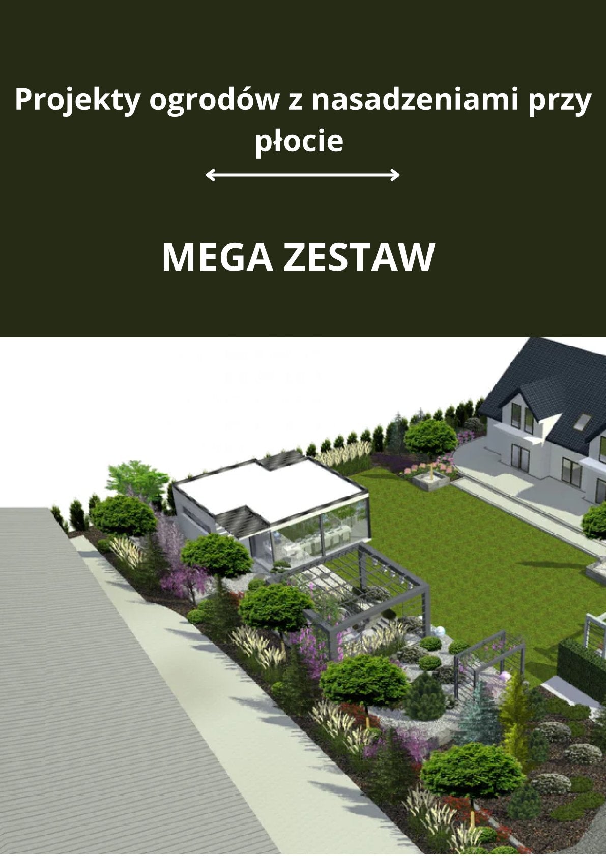 180+ projektów ogrodów z nasadzeniami przy płocie