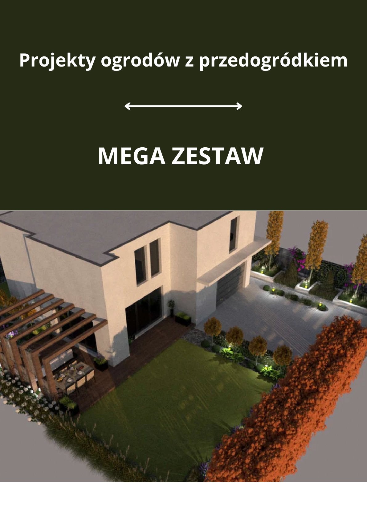 140+ projektów ogrodów z przedogródkiem