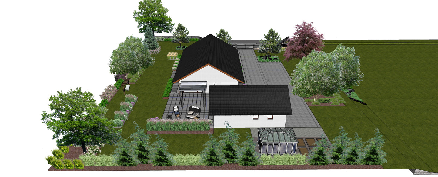 Projekt Ogrodu 1800m #1