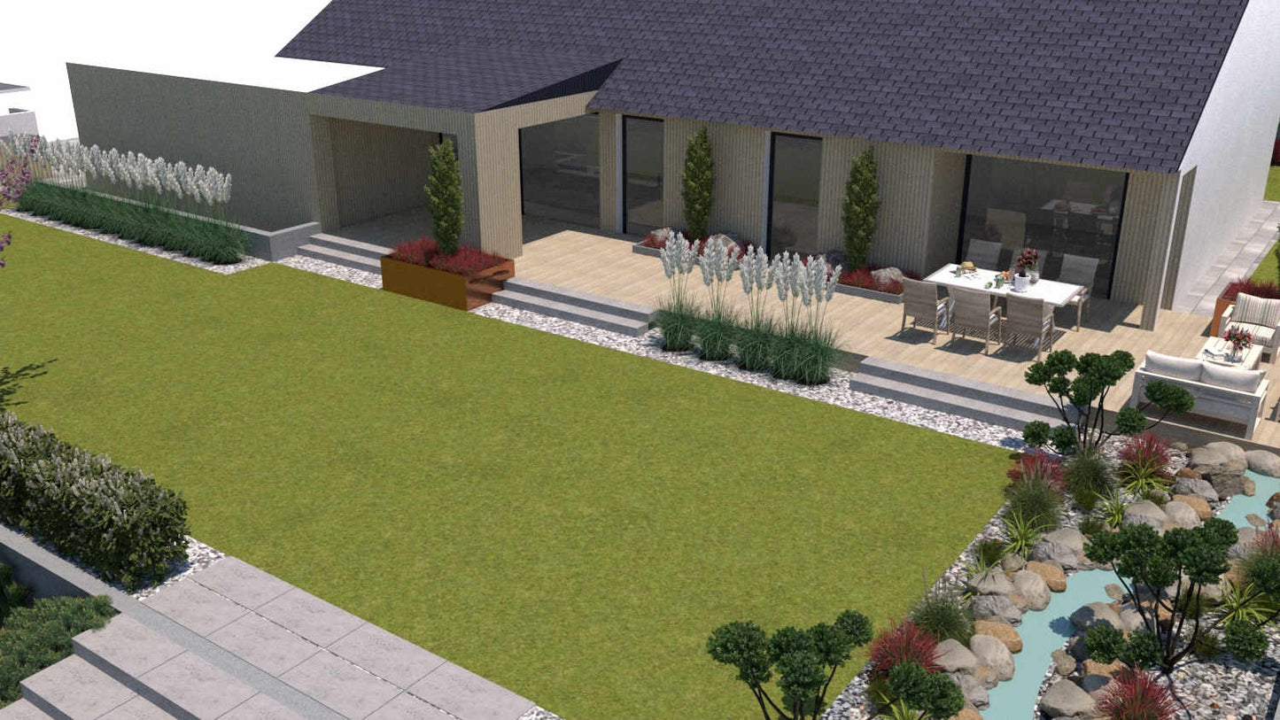 140+ projektów ogrodów z przedogródkiem