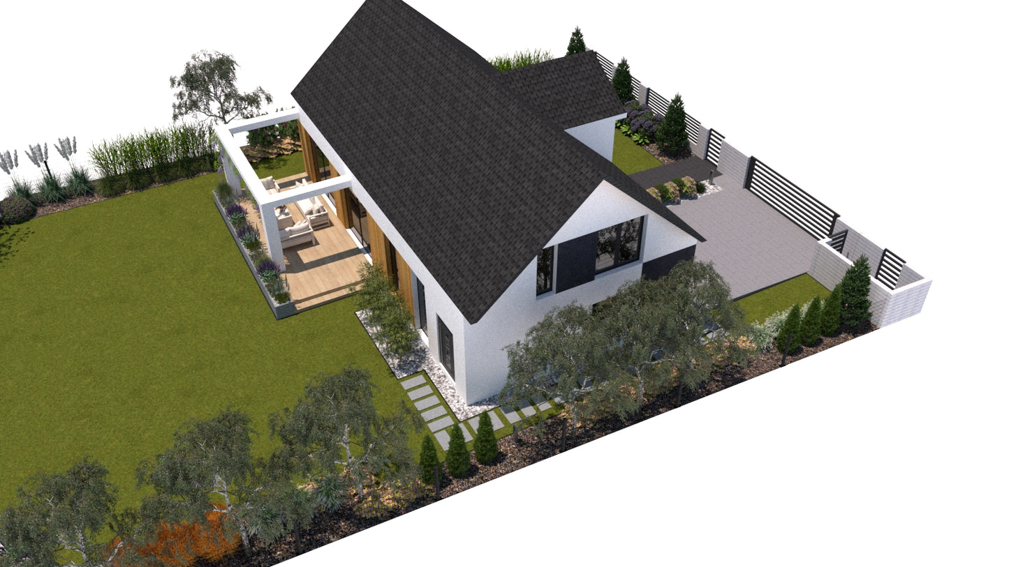 180+ projektów ogrodów z nasadzeniami przy płocie