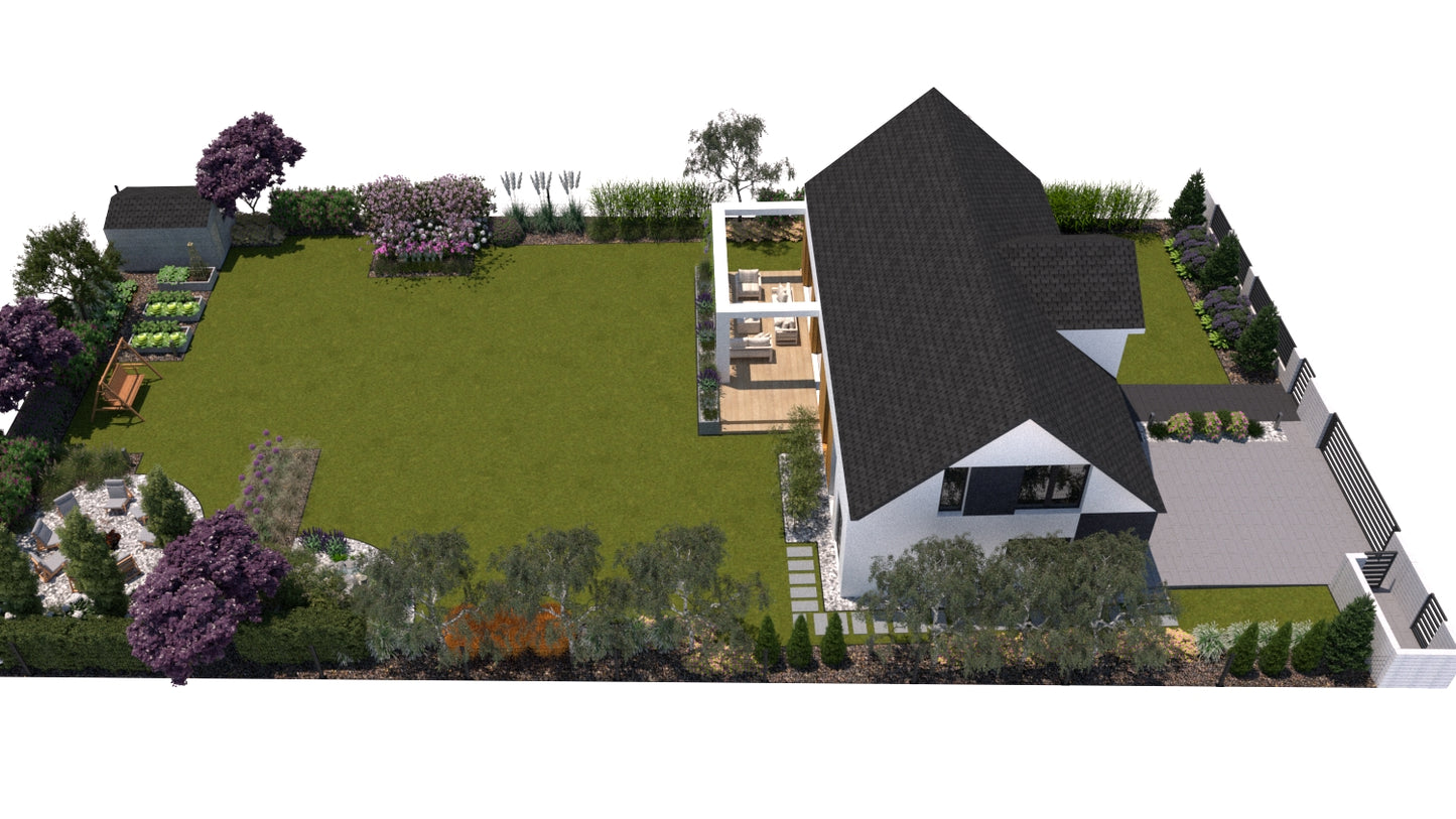 180+ projektów ogrodów z nasadzeniami przy płocie