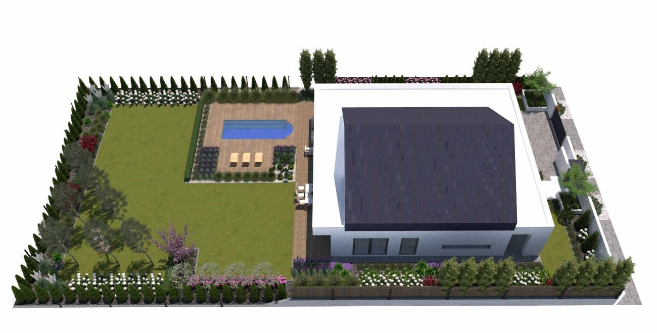 140+ projektów ogrodów z przedogródkiem