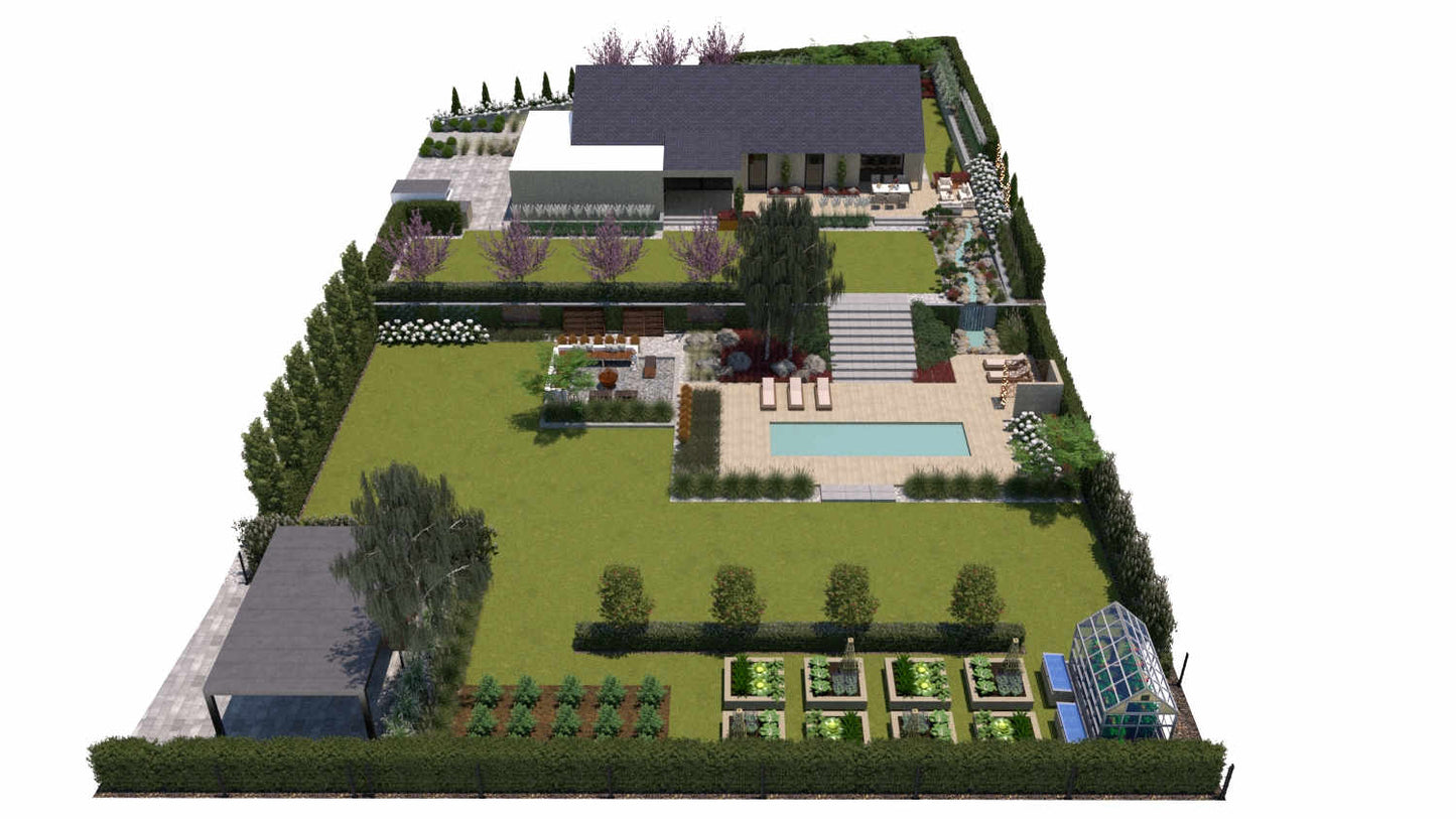 180+ projektów ogrodów z nasadzeniami przy płocie