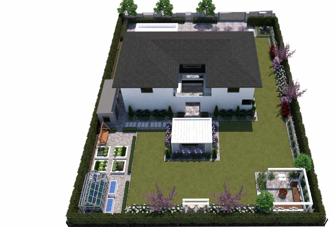 30+ projektów ogrodów z basenem