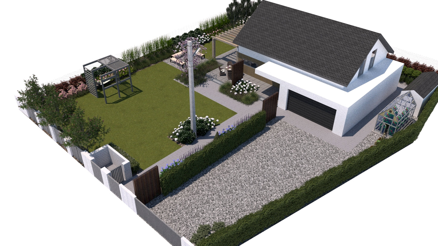 180+ projektów ogrodów z nasadzeniami przy płocie