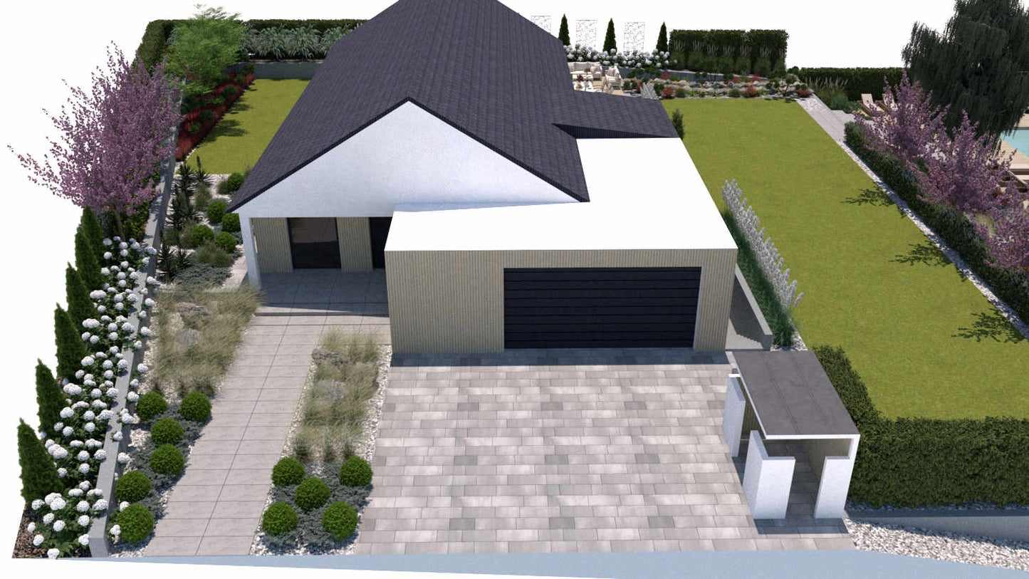 30+ projektów ogrodów z basenem