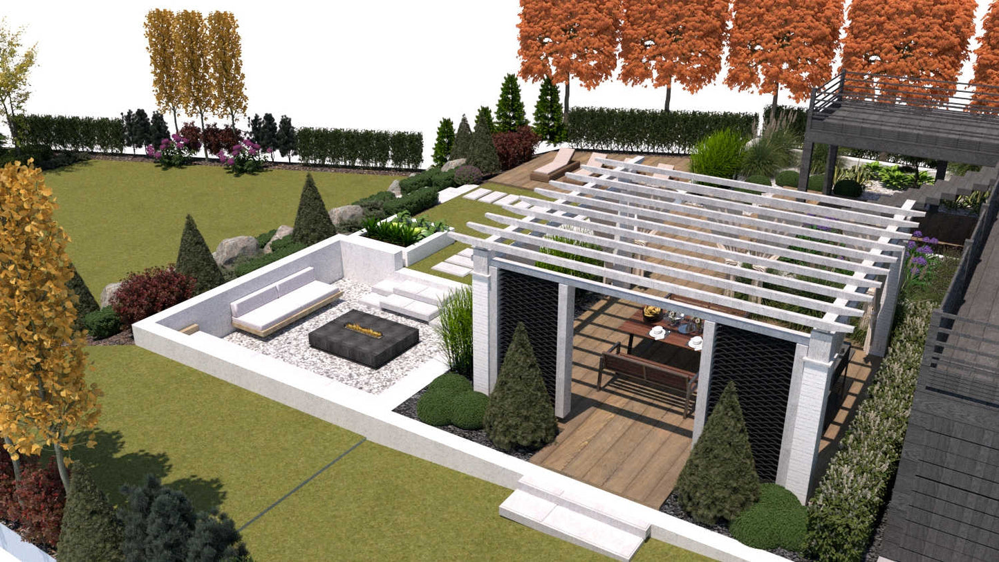 100+ projektów ogrodów z altaną