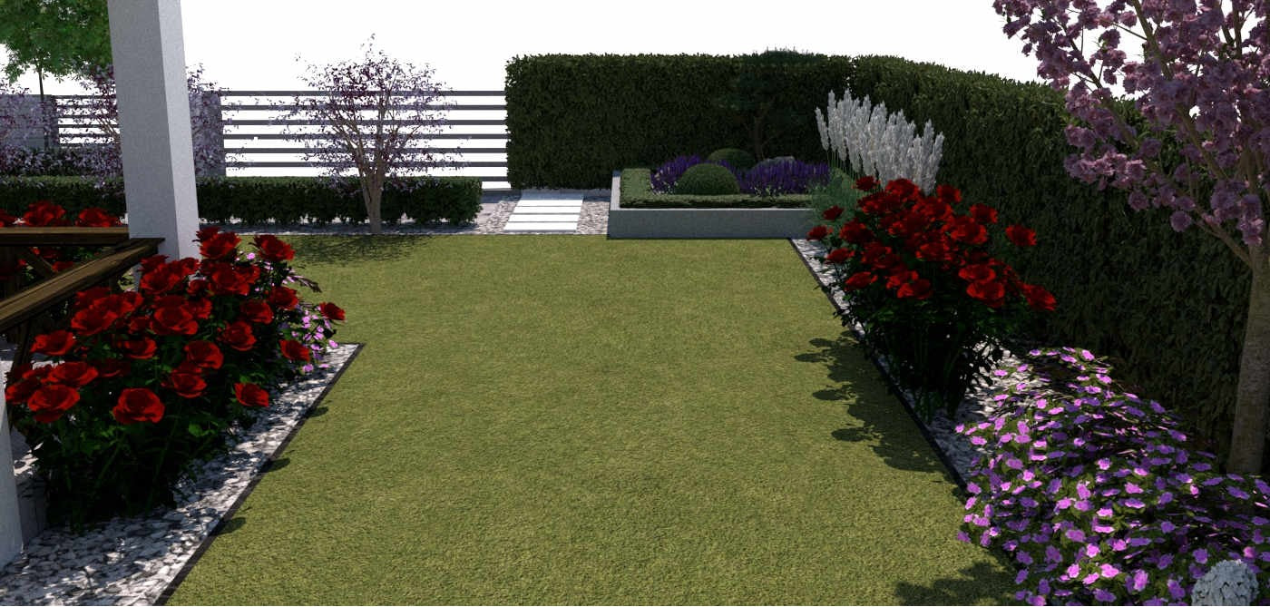 180+ projektów ogrodów z nasadzeniami przy płocie